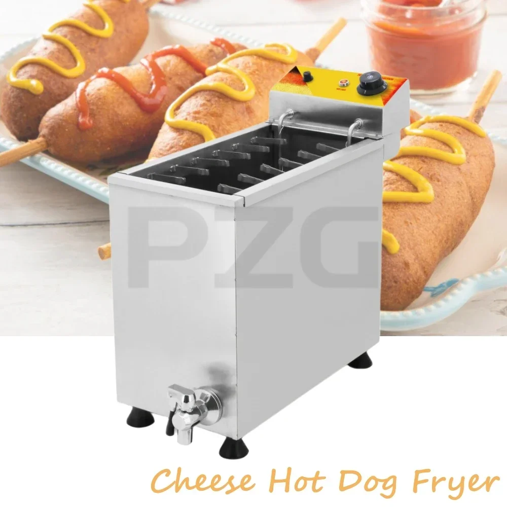Corn Dog Stick - เครื่องทอดไฟฟ้าขนาดใหญ่สำหรับธุรกิจ ทอดคอร์นด็อกเกาหลี ชีสฮอทดอก และอาหารอื่นๆ