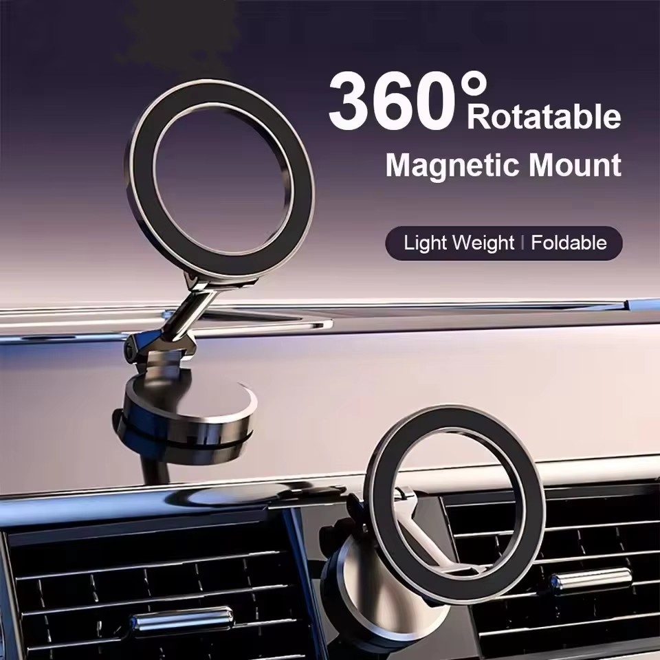 Taco Stand Holder - ที่วางโทรศัพท์มือถือในรถยนต์แบบแม่เหล็กพับได้สำหรับ MagSafe 360 ° ขาตั้งแม่เหล็กปรับระดับได้สำหรับติดตั้งในรถยนต์สำหรับ iPhone