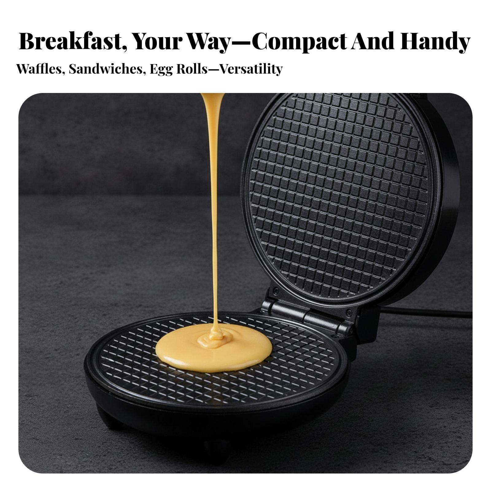 Waffle Cone Maker - เครื่องทำวาฟเฟิลกรวยไฟฟ้าสแตนเลสสำหรับทำแพนเค้กและวาฟเฟิลกรวยแบบโฮมเมด พร้อมระบบควบคุมอุณหภูมิและฐานที่มั่นคง