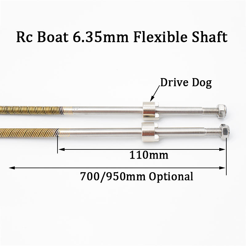 Corn Dog Stick - Rc เรือ 6.35 มม.1/4 ''ความยาวเพลาแบบยืดหยุ่น 700/950