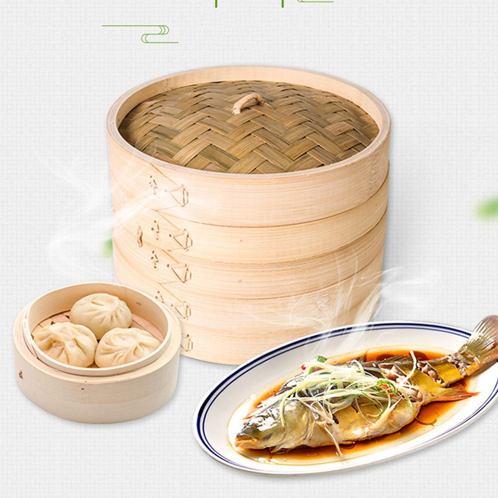 หม้อนึ่งจีน หม้อนึ่งไม้ไผ่ สำห - Bao Steamer Bamboo บทวิจารณ์และราคา