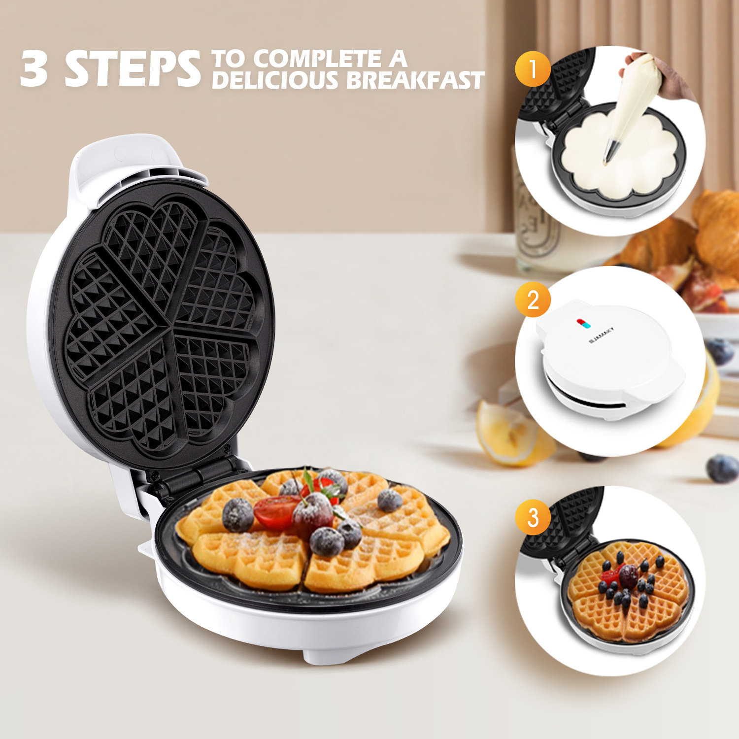อาหารเช้าวาฟเฟิลแม่พิมพ์เค้กไข - Mini Pancake Griddle บทวิจารณ์และราคา