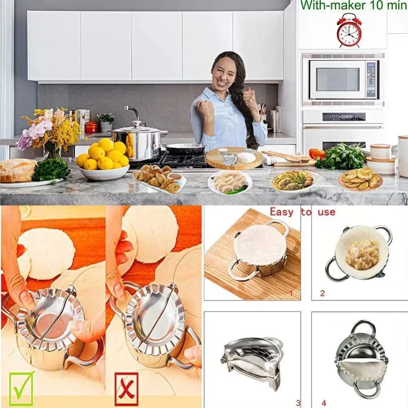 ชุดเครื่องทำเกี๊ยวสแตนเลส – เค - Dumpling Press Set บทวิจารณ์และราคา