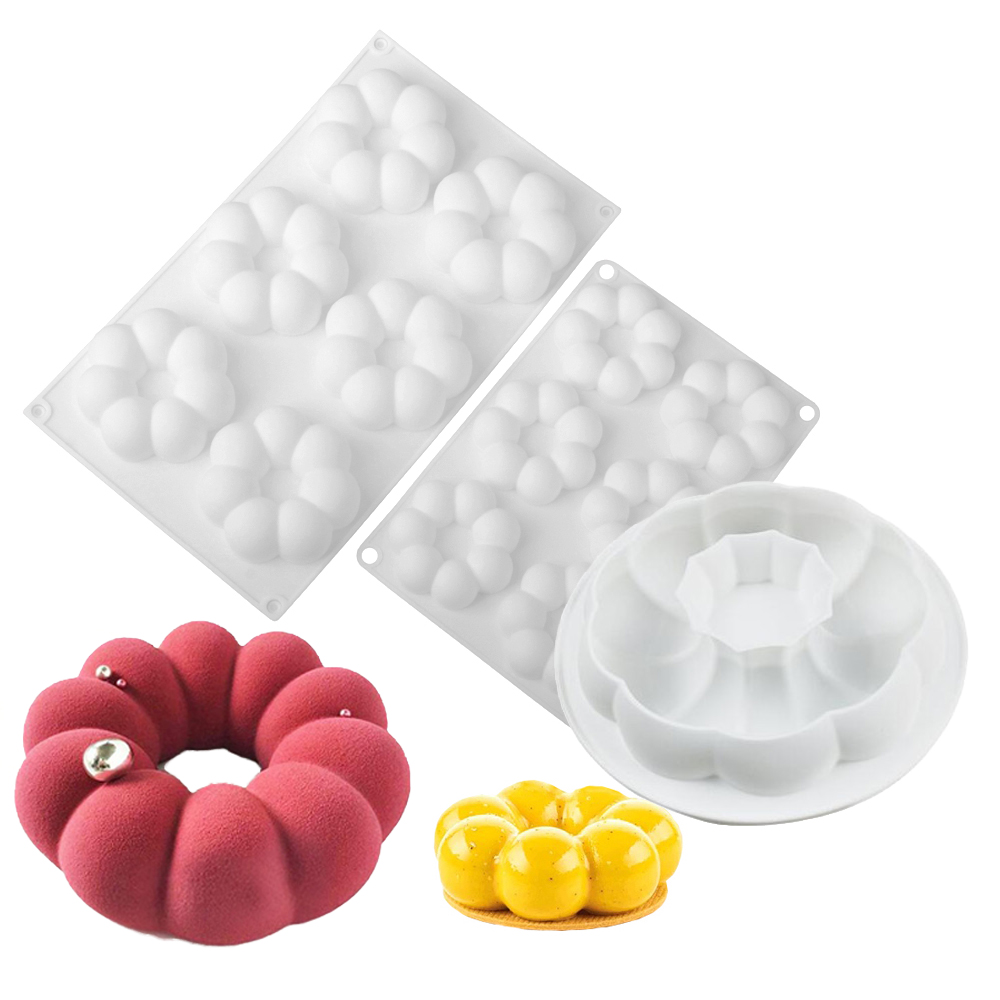 พิมพ์เค้กมูสโดนัทรูปกลีบดอกไม้ - Donut Mold Silicone บทวิจารณ์และราคา