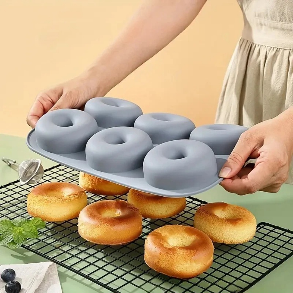 แม่พิมพ์อบขนม 6 หลุม ซิลิโคนเก - Donut Mold Silicone บทวิจารณ์และราคา