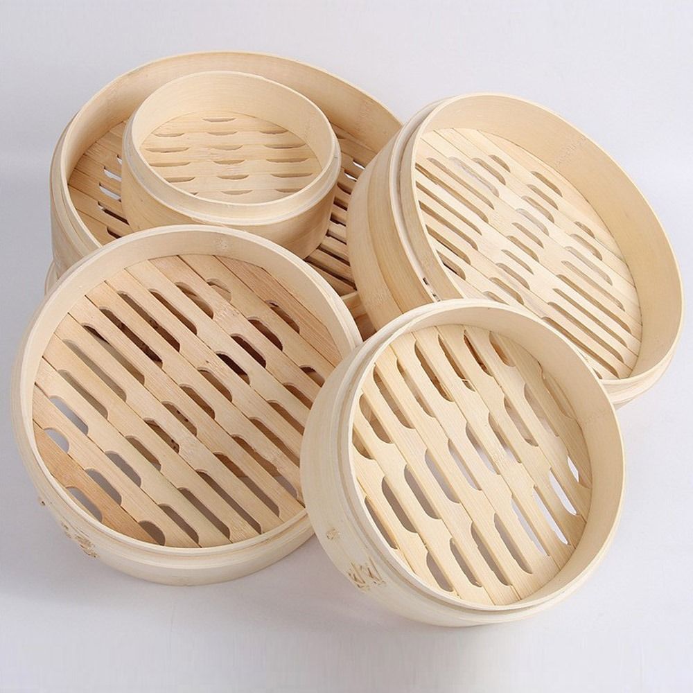 ซึ้งนึ่งจีน ซึ้งไม้ไผ่พร้อมฝา  - Bao Steamer Bamboo บทวิจารณ์และราคา