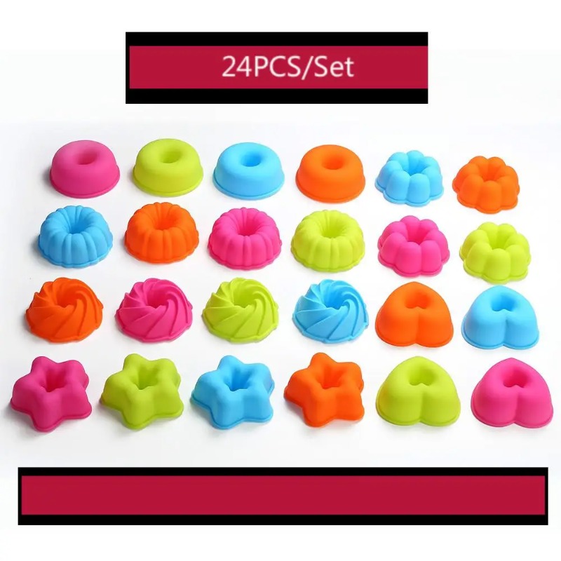 ถ้วยมัฟฟินซิลิโคน 24 ชิ้น ถ้วย - Donut Mold Silicone บทวิจารณ์และราคา