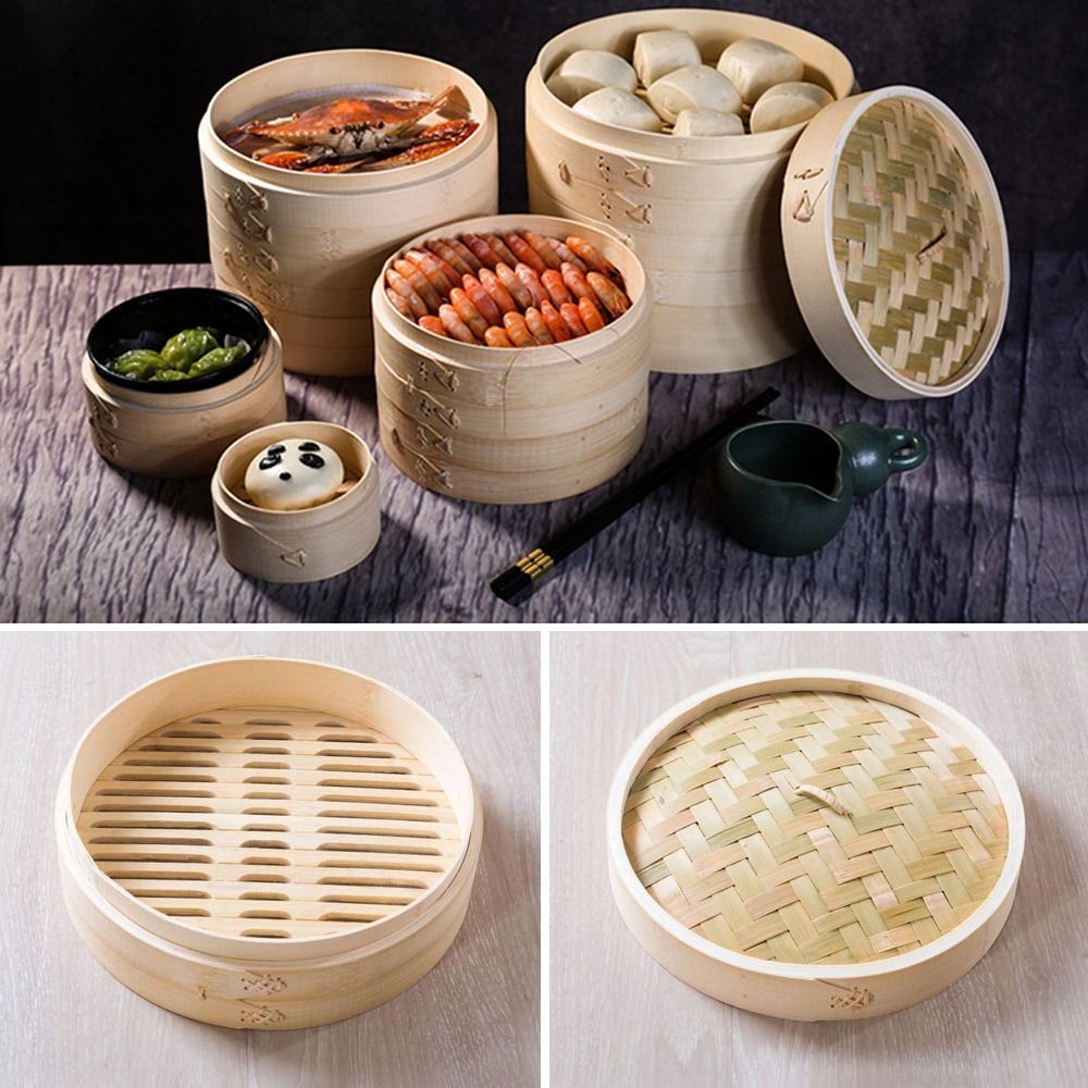 ซึ้งนึ่งอาหารจีนแบบไม้ไผ่พร้อม - Bao Steamer Bamboo บทวิจารณ์และราคา