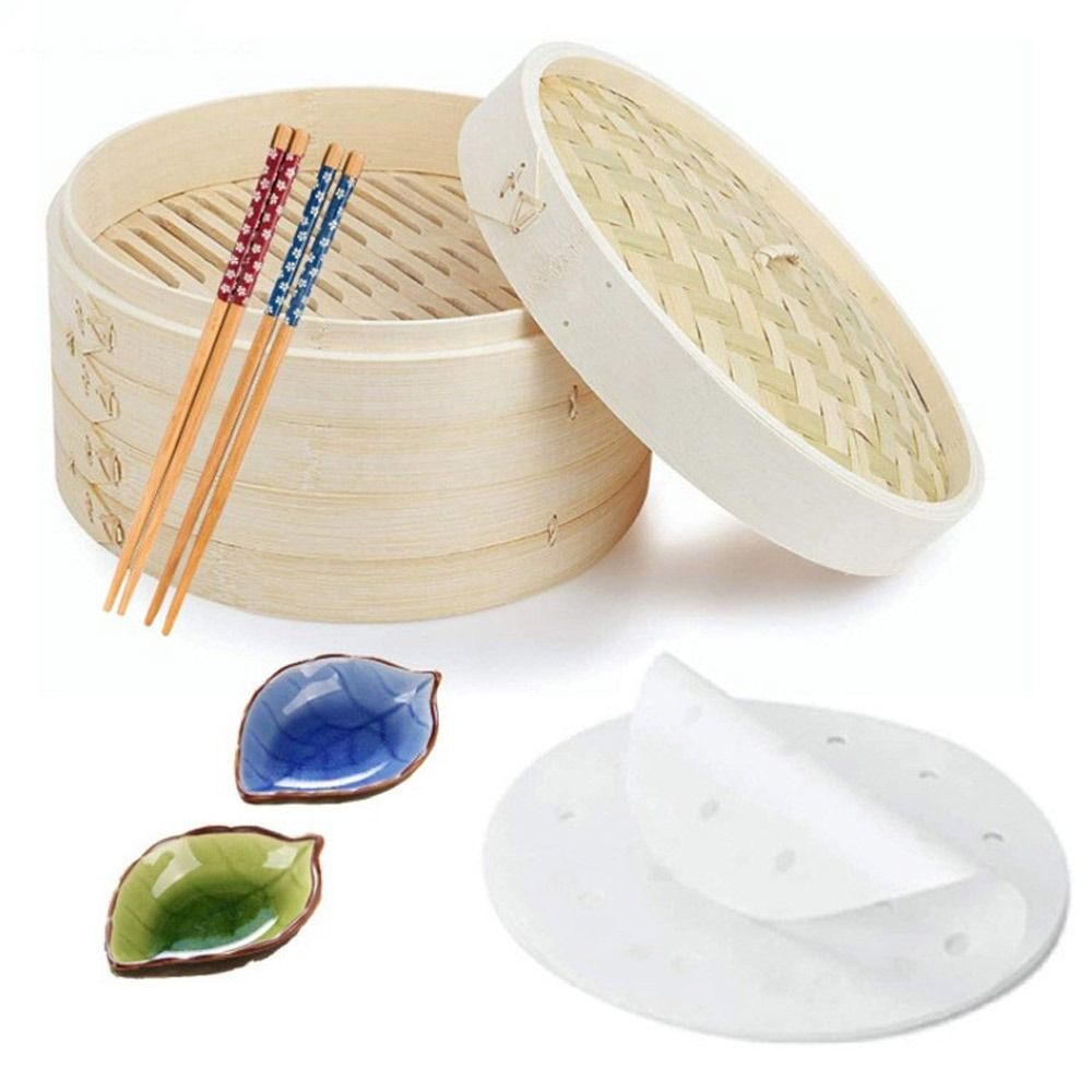 ซึ้งนึ่งจีน ซึ้งไม้ไผ่พร้อมฝาป - Bao Steamer Bamboo บทวิจารณ์และราคา
