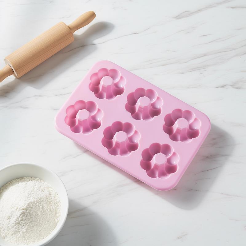 แม่พิมพ์โดนัทซิลิโคน 6 ช่อง รู - Donut Mold Silicone บทวิจารณ์และราคา