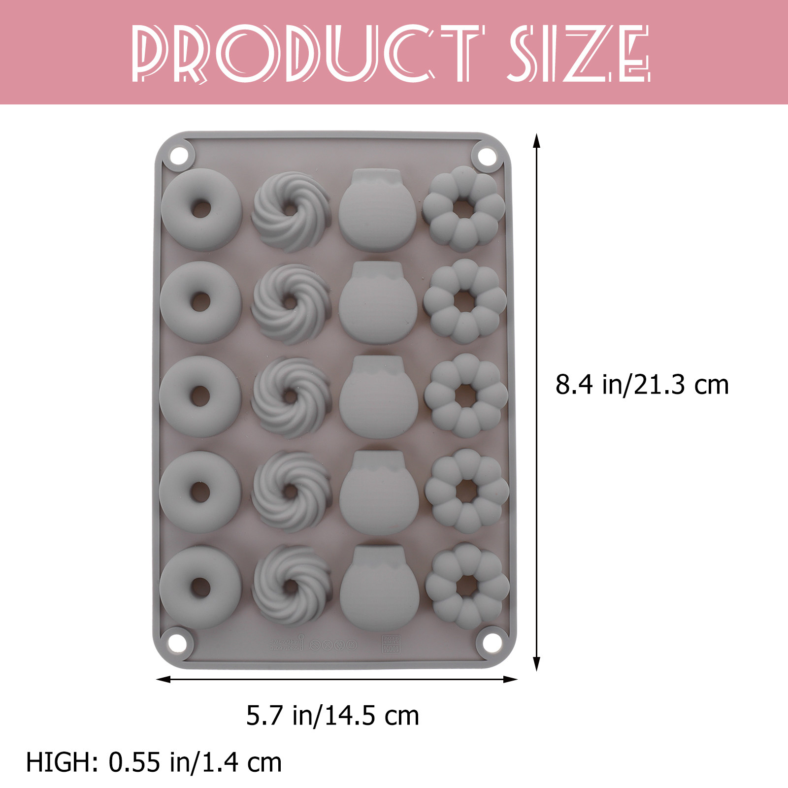 แม่พิมพ์โดนัทช็อกโกแลตขนาดเล็ก - Donut Mold Silicone บทวิจารณ์และราคา